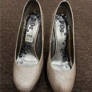 Brash Gold Glitter Heels